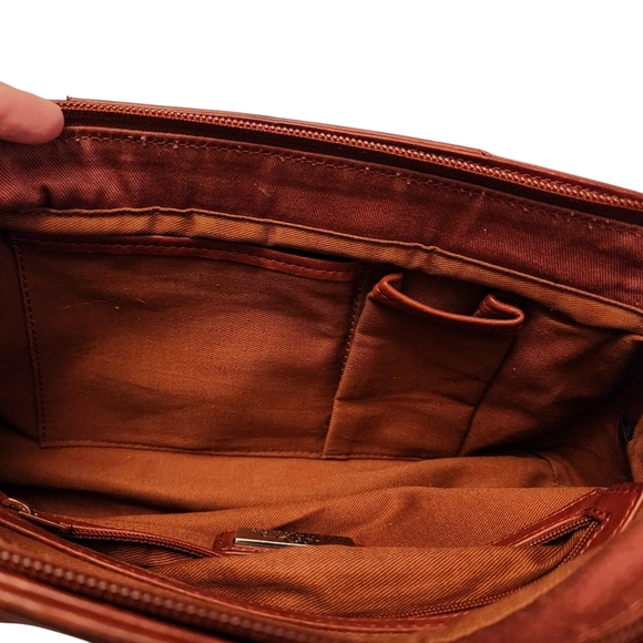 So Rachel by Longaberger Dark Dusty Rose Leather Purse - Picture 6 of 14